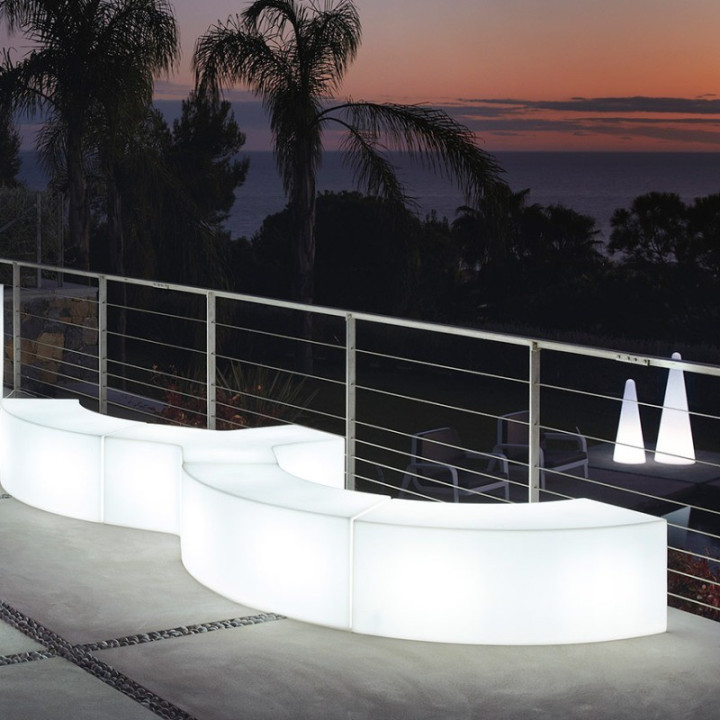 Banc lumineux d'extérieur - YPSILON - SLIDE