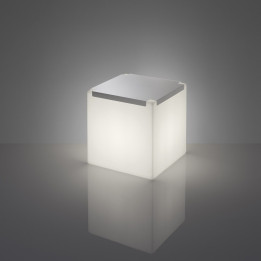 Table basse lumineuse - KUBO - INOX ou PLEXI - SLIDE