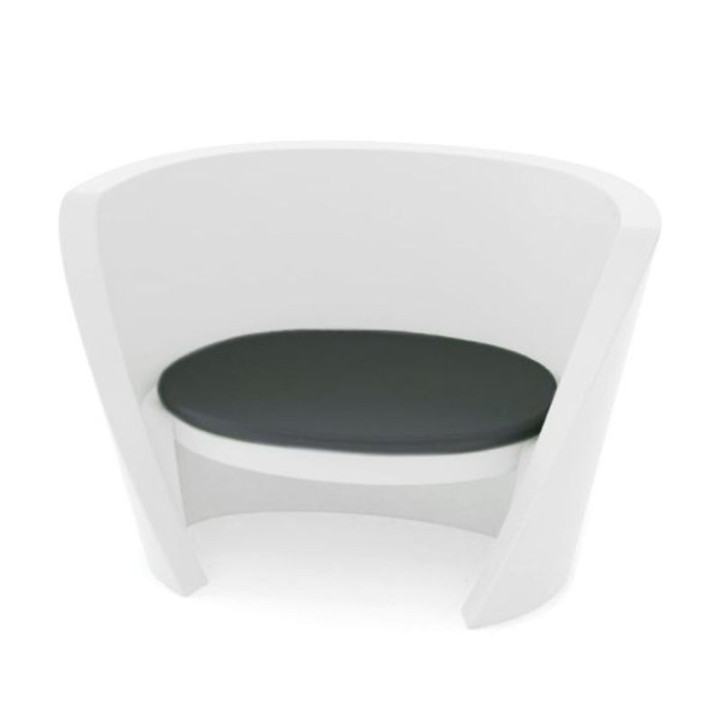 Fauteuil lumineux - RAP - Blanc Froid - Coussin NOIR