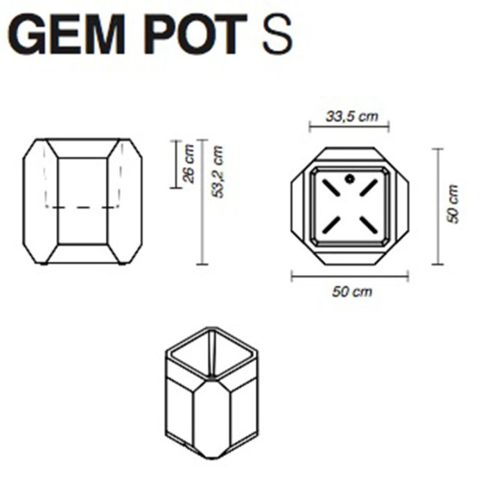 Pot de fleur lumineux - GEM POT S - myyour