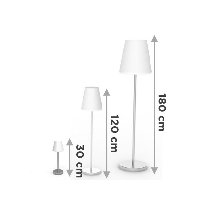 Lampadaire solaire et rechargeable- lola slim 180 - Newgarden