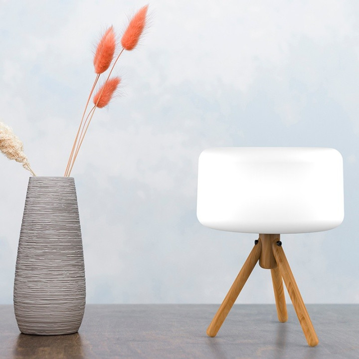 Lampe design sur pieds en bois - CHLOÉ 35 - Newgarden