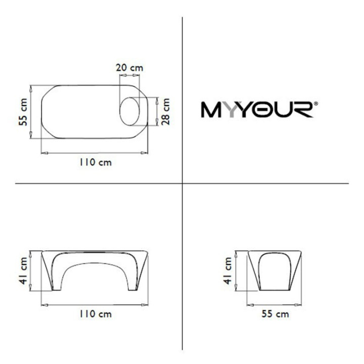 Table basse d'extérieur ou d'intérieur - LILY - myyour