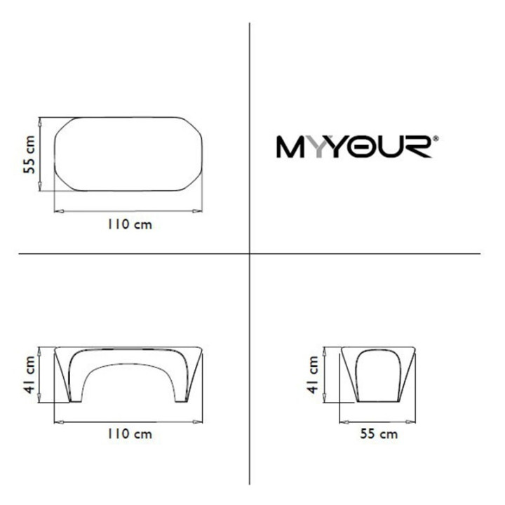 Table basse d'extérieur ou d'intérieur - LILY - myyour