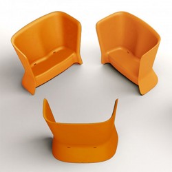 Canapé orange d'extérieur ou d'intérieur - NOVA - myyour