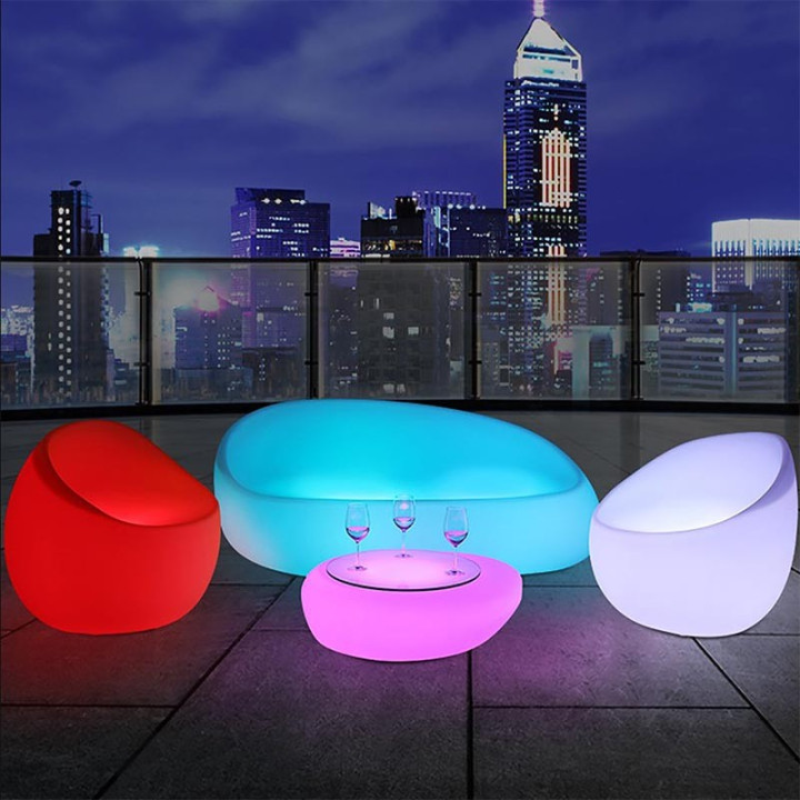 Table basse lumineuse - MOON - lemobilierlumineux.com