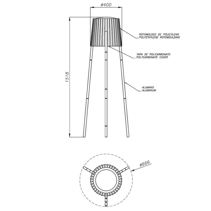 Lampadaire moderne et design 3 en 1 - BARCINO - lemobilierlumineux.com