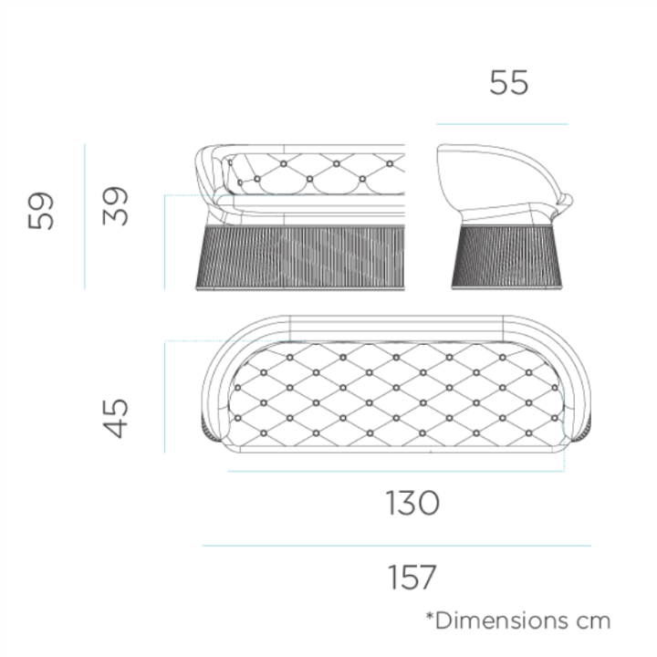 Canapé lumineux - MERNORCA BENCH - Newgarden