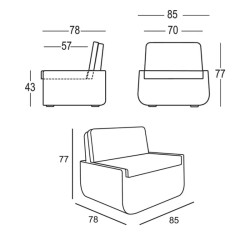 Fauteuil lumineux dimensions - BOLD - Plust