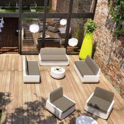 Salon de jardin lumineux RGB avec coussin - BOLD - Plust