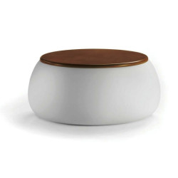 Table basse lumineuse - T Ball - Plustl_blanc-rouille doré-plust