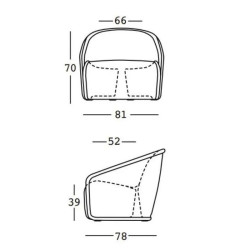 Fauteuil lumineux - Settembre - Plust dimensions