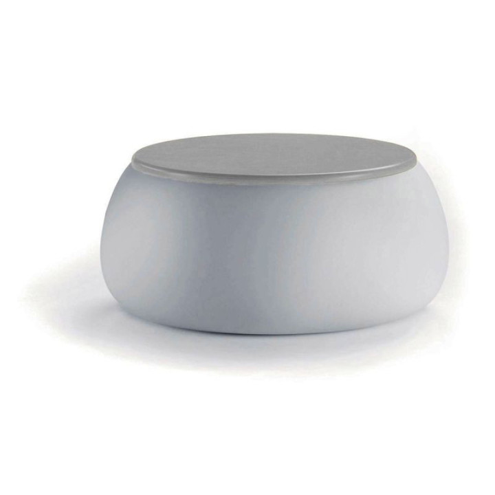 Table basse lumineuse - T Ball - Plust-blanc plateau blanc