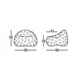 Fauteuil lumineux - airball - Plust - dimensions