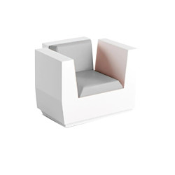 Fauteuil lumineux - BIG CUT - blanc sky blanc