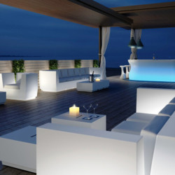 Fauteuil lumineux - BIG CUT - terrasse