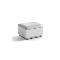 Pouf avec coussin - BIG CUT - Plust blanc sky blanc