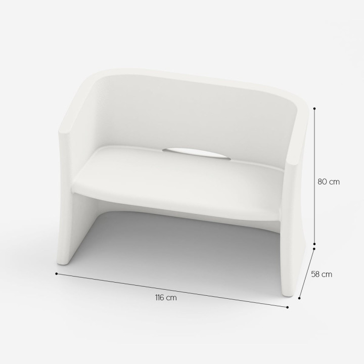 Canapé de jardin - BREEZE - LYXO dimensions
