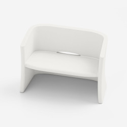 Canapé de jardin - BREEZE - LYXO Blanc perle