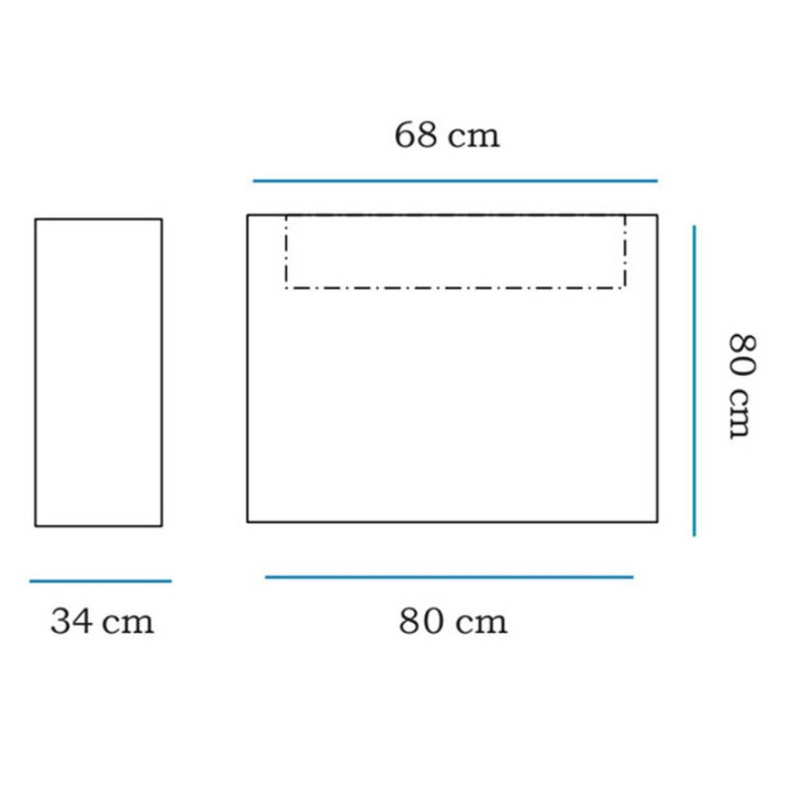 Jardinière de fleur éclairée rectangulaire et étroite- JUNCO 80 - lemobilierlumineux.com