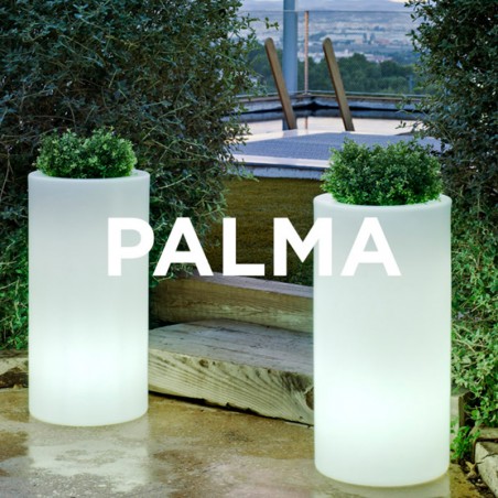 Pot de Fleurs Lumineux cylindrique - PALMA 70 - Newgarden