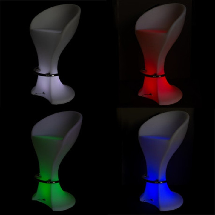 Tabouret de bar lumineux rgbw - lemobilierlumineux.com