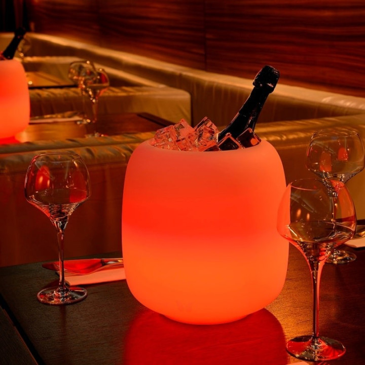 Seau à glace lumineux LED Mimmo - lemobilierlumineux.com