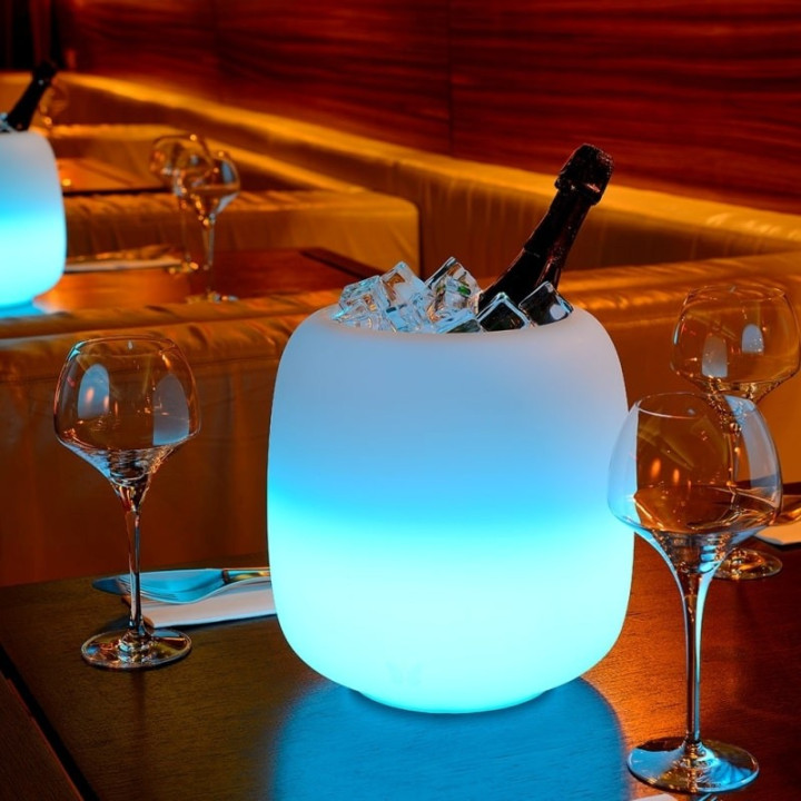 Seau à glace lumineux LED Mimmo - lemobilierlumineux.com