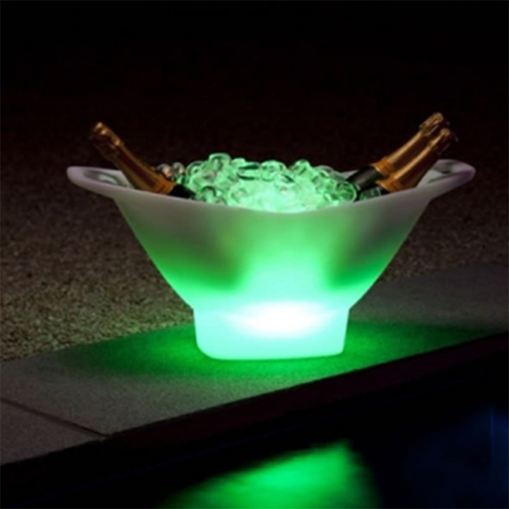 Seau à glace lumineux Champagne - lemobilierlumineux.com