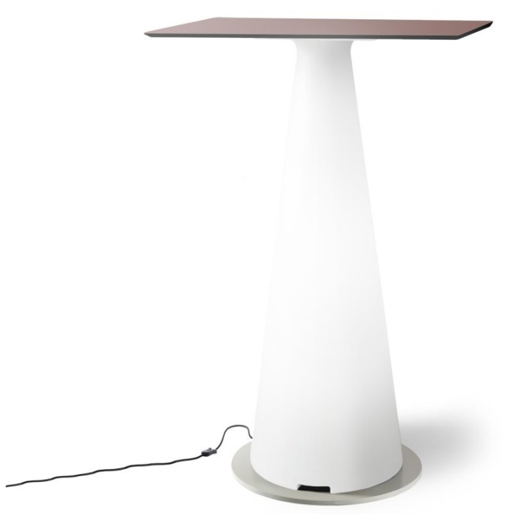 Mange debout lumineux avec plateau carré de 70 cm - TIFFANY