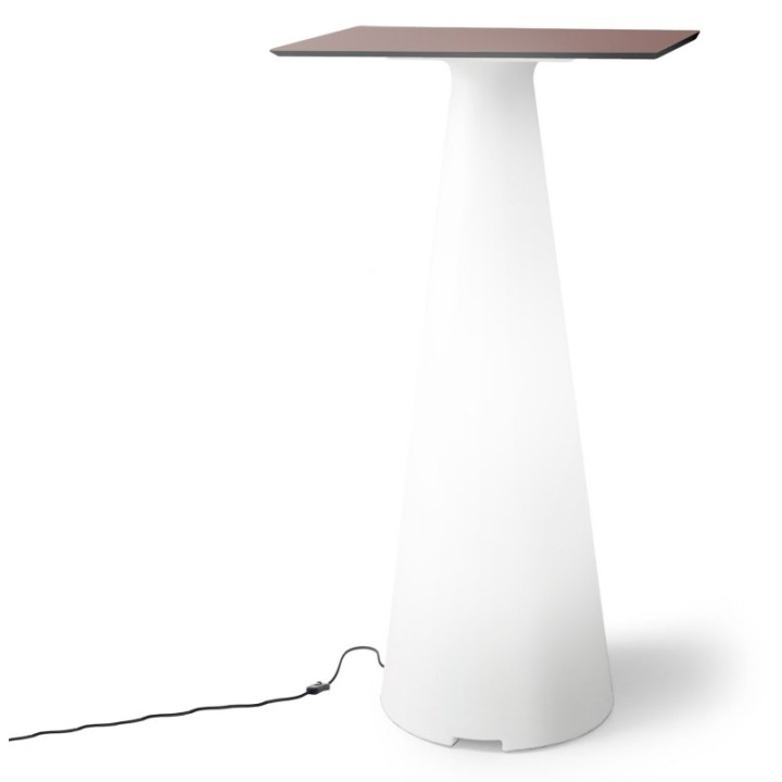 Mange debout lumineux avec plateau carré de 60 cm - TIFFANY