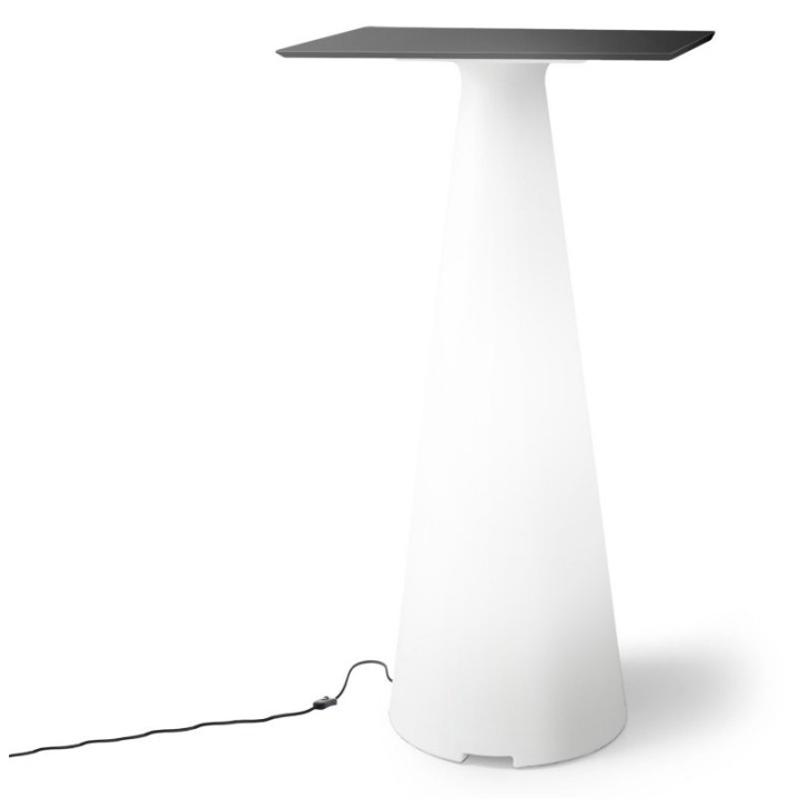 Mange debout lumineux avec plateau carré de 60 cm - TIFFANY