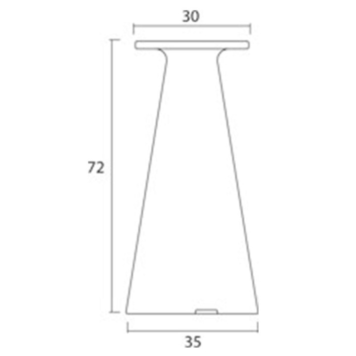 Table de bistrot lumineuse avec plateau carré de 60 cm - TIFFANY