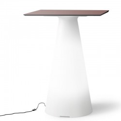 Table de bistrot lumineuse avec plateau carré de 60 cm - TIFFANY