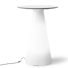 Table de bistrot lumineuse avec plateau rond Ø60 - TIFFANY