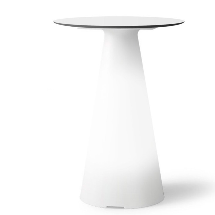 Table de bistrot lumineuse avec plateau rond Ø60 - TIFFANY