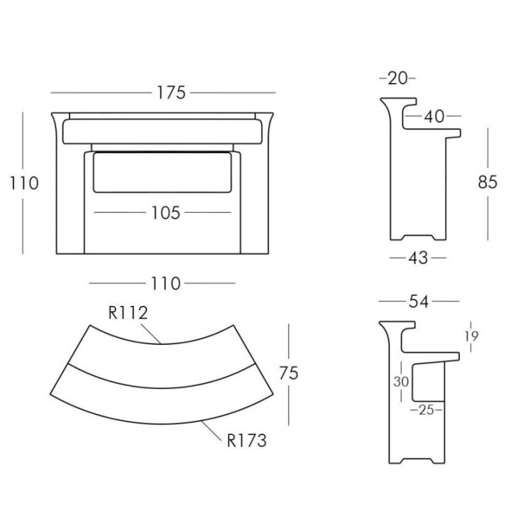 Bar lumineux LED - Break Bar - Slide - dimensions